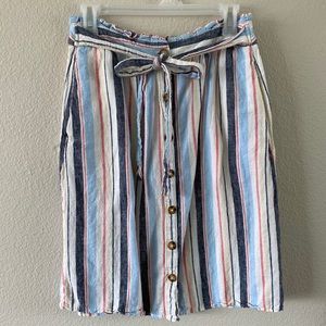 Multicolored striped skirt